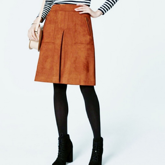 LOFT Dresses & Skirts - ANN TAYLOR LOFT Faux Suede Skirt NWOT
